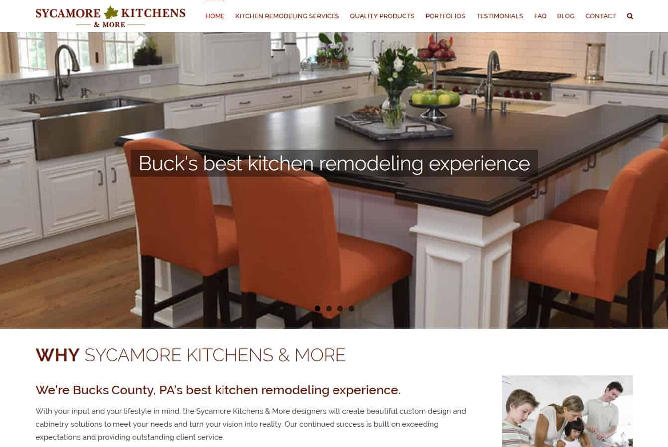Sycamore Kitchens site designed by CoBa Web Design
